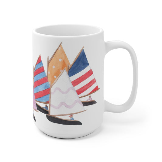 Rainbow Fleet Sailing Ceramic Mug