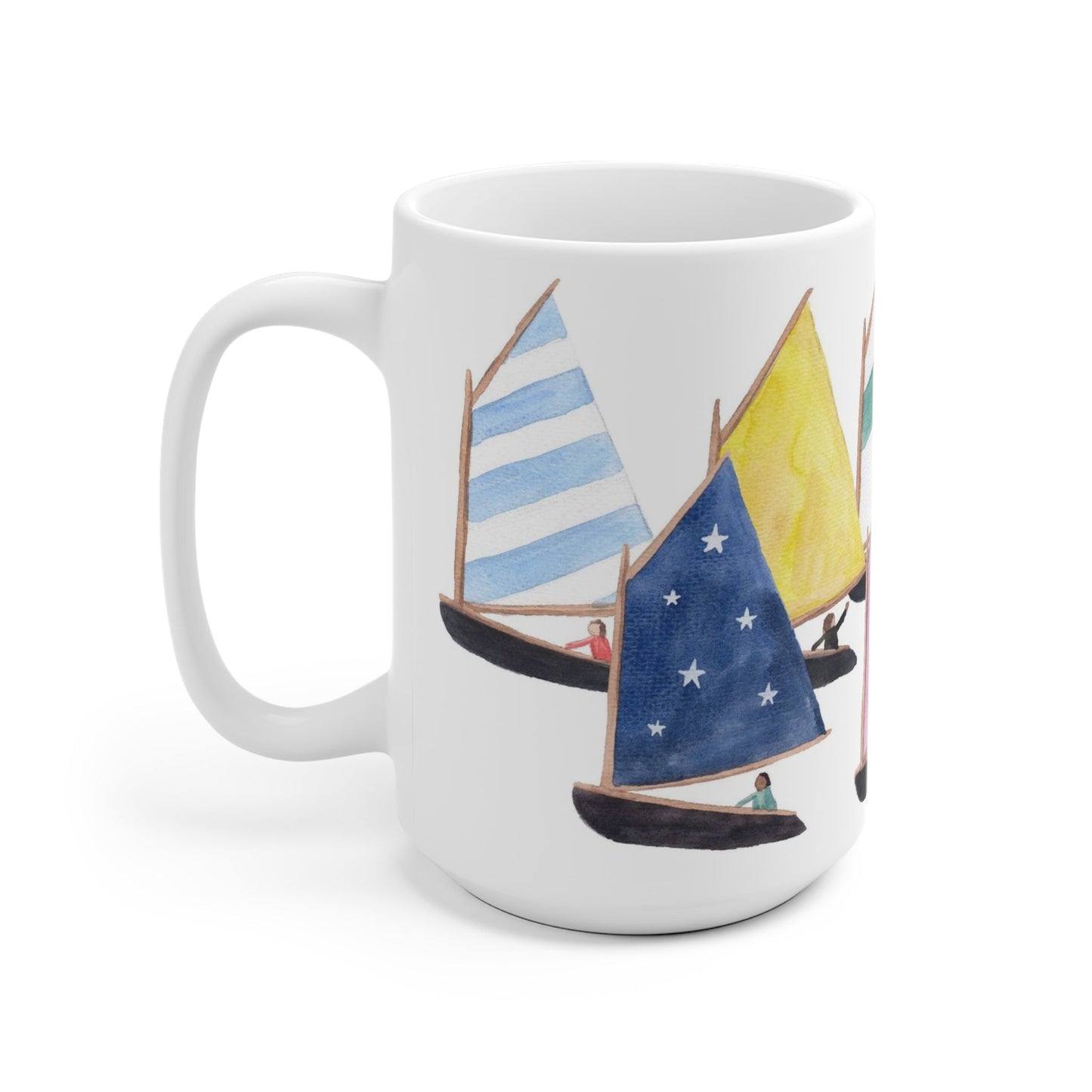 Rainbow Fleet Sailing Ceramic Mug