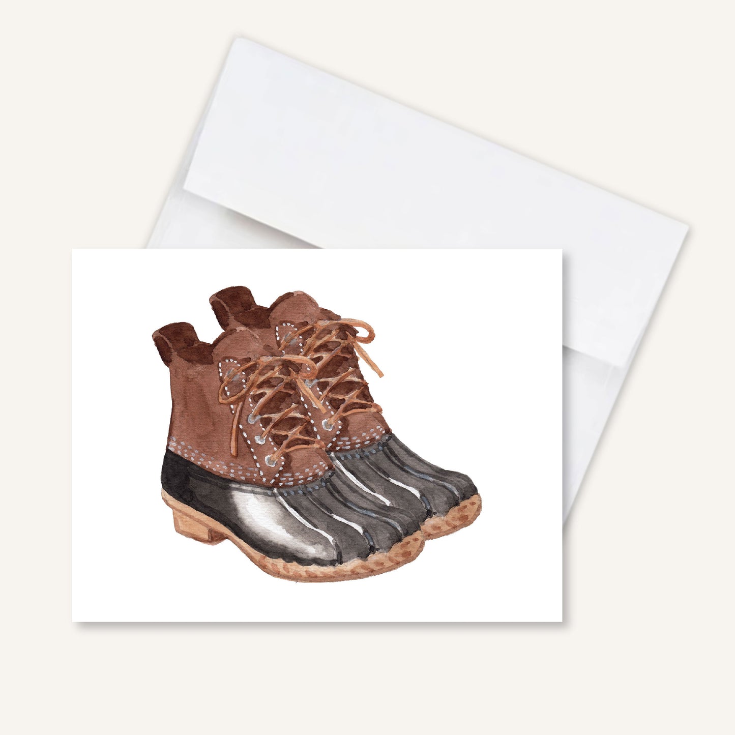 Freeport Duck Boot Folded Notecards