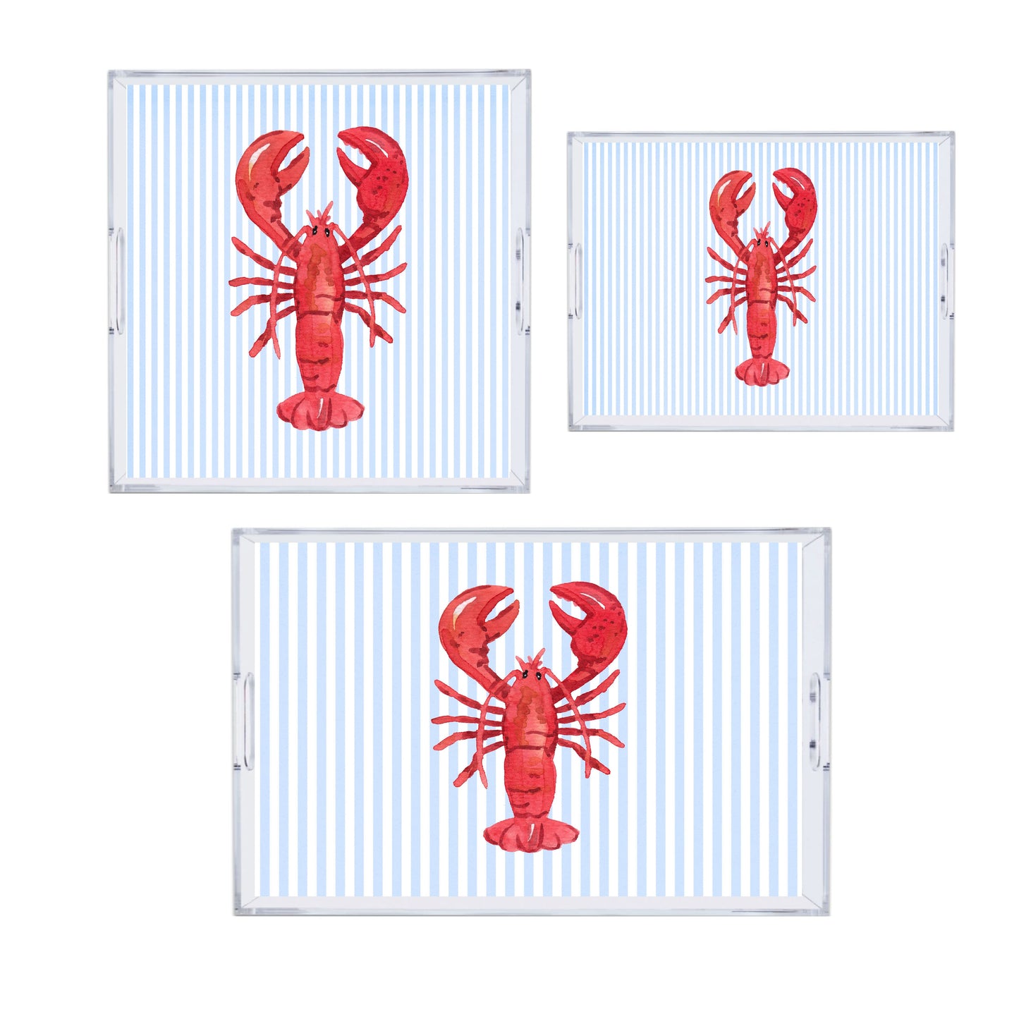 Luxury Reversible Lobstah Acrylic Tray - Three Sizes
