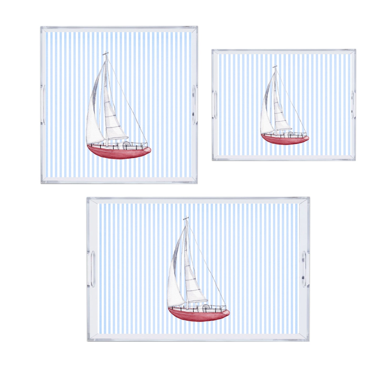 Luxury Reversible Sail Away Acrylic Tray - Available In 3 Sizes