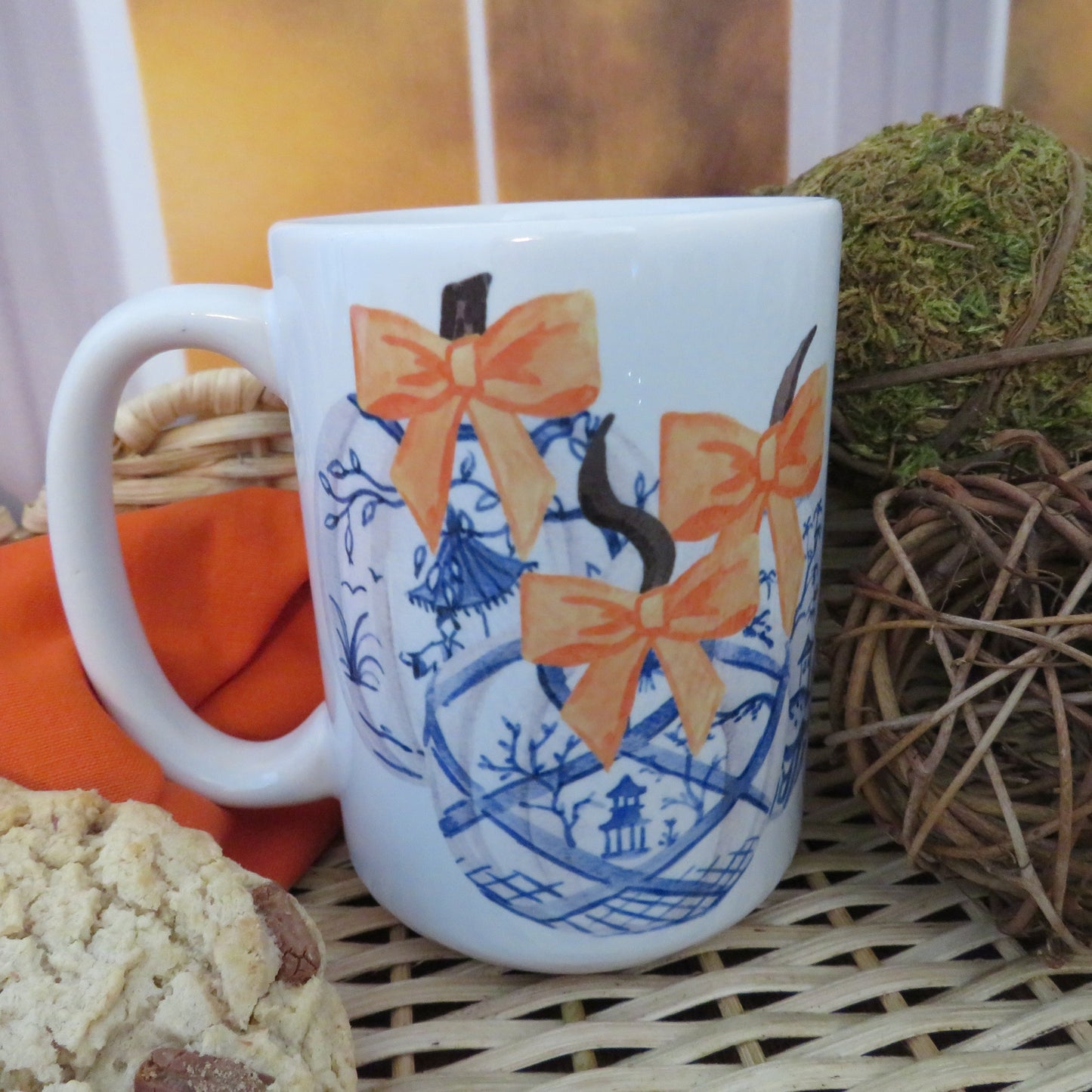 Chinoiserie Pumpkins Ceramic Mug