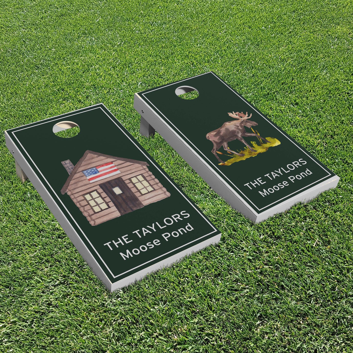 Luxury Personalized Northwoods Cornhole Boards - A Perfect Gift!