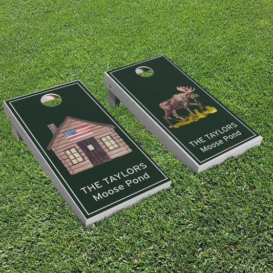 Luxury Personalized Northwoods Eco-Friendly Cornhole Boards - A Perfect Gift!