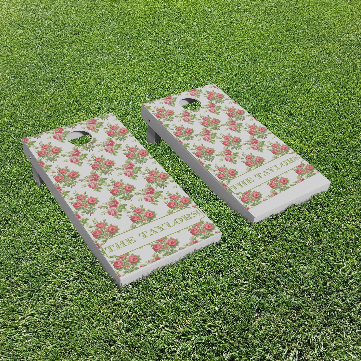 Luxury Personalized Shabby Chic Cornhole Boards - A Perfect Gift!