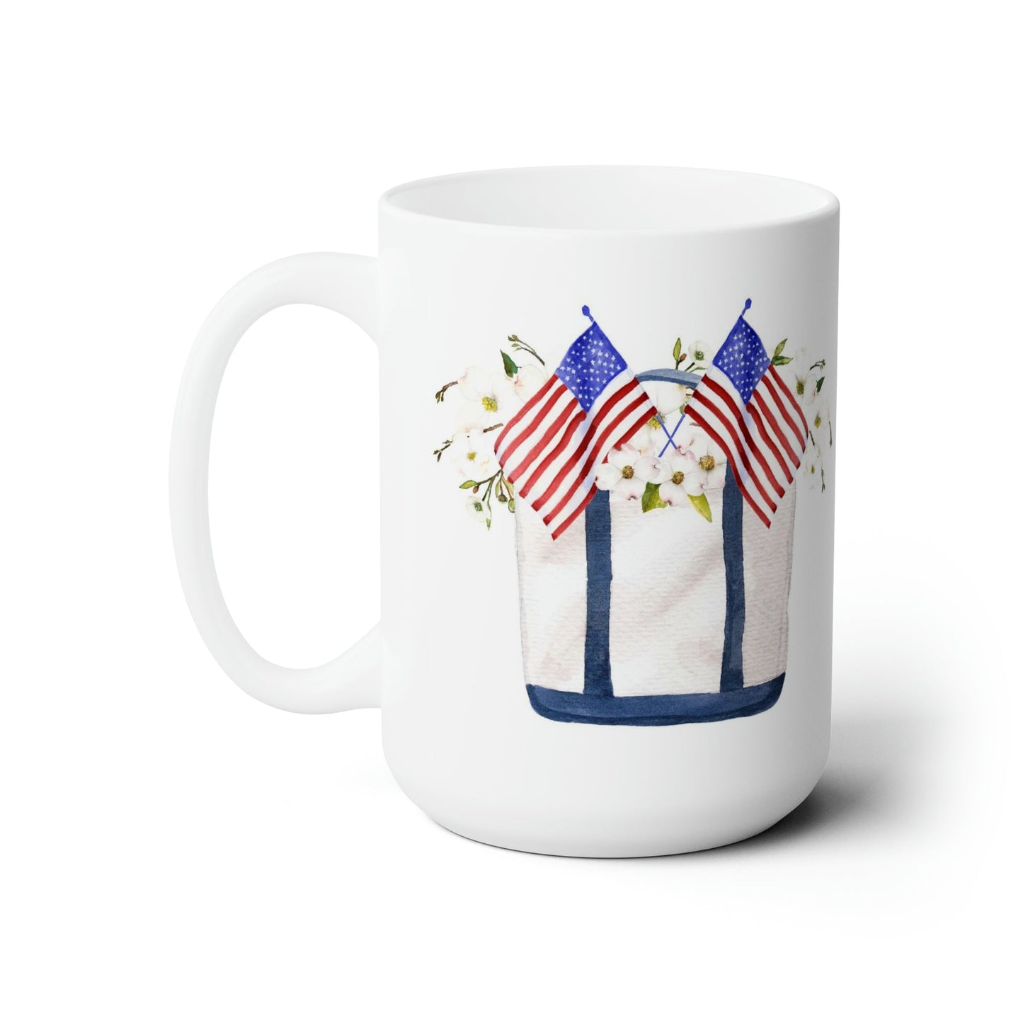 Dogwood Patriotic Tote Ceramic Mug