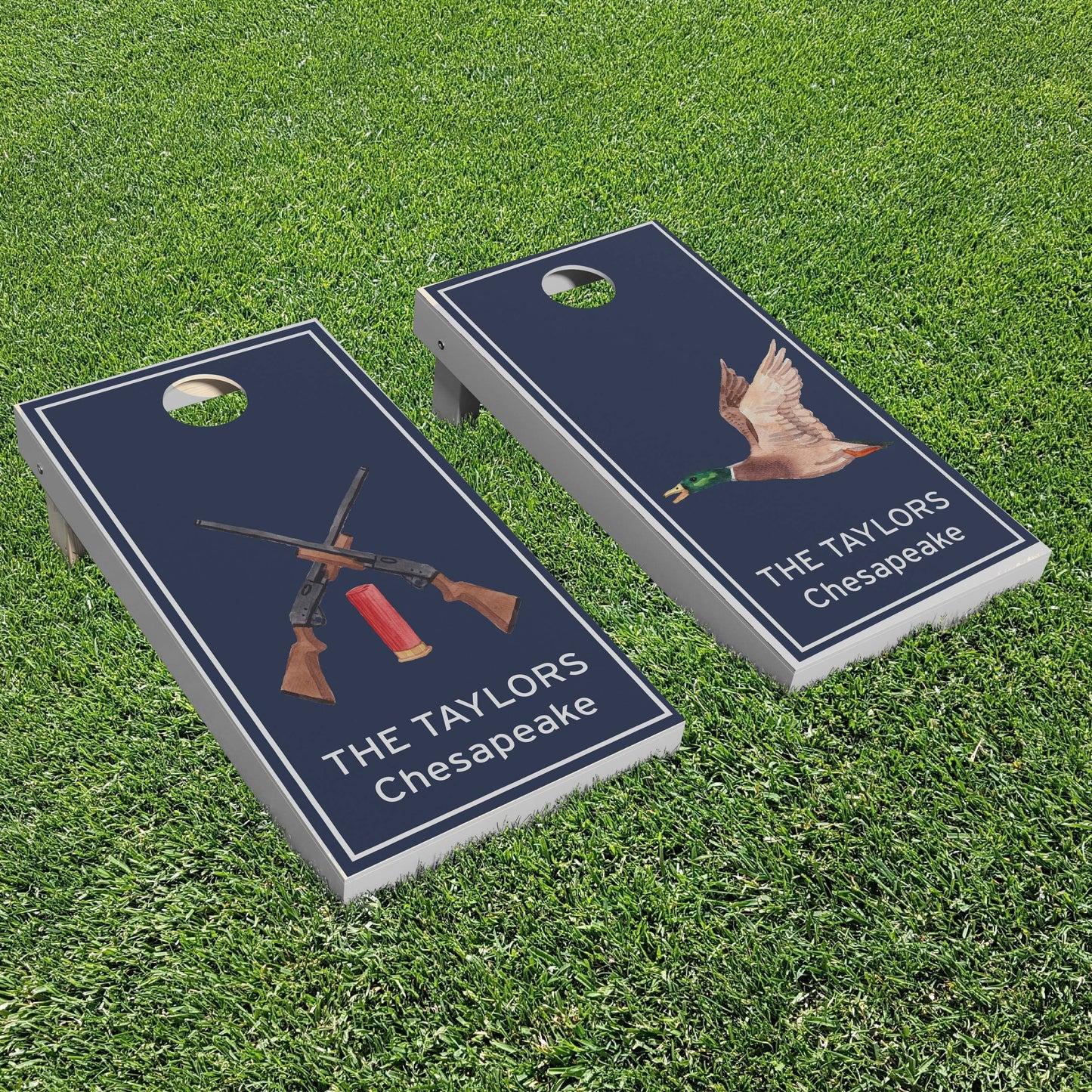 Luxury Personalized Duck Hunter Eco-Friendly Cornhole Boards - A Perfect Gift!