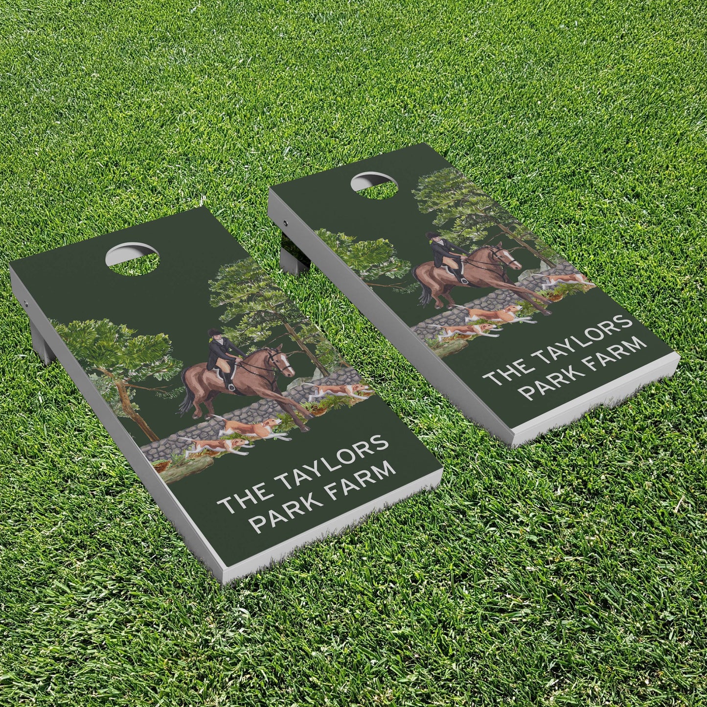 Luxury Personalized Equestrian Eco-Friendly Cornhole Boards - A Perfect Gift!