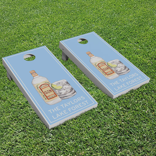 Luxury Personalized Gin and Tonic Cornhole Boards - A Perfect Gift!