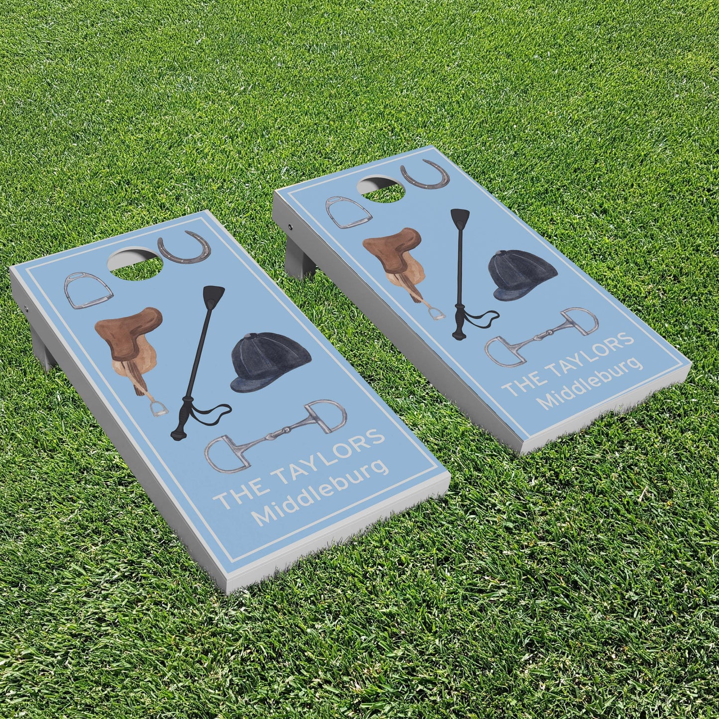 Luxury Personalized Horsing Around Eco-Friendly Cornhole Boards - A Perfect Gift!