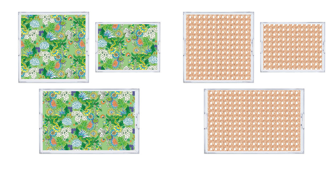 Reversible Insert For Acrylic Trays - 2 Looks In 1, Available In 3 Sizes - Laminated Placemat
