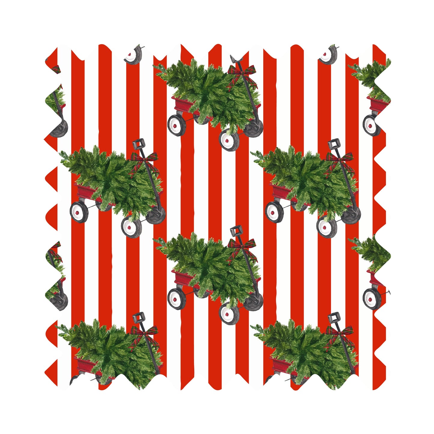 Little Red Christmas Wagon Luxury Gift Wrap