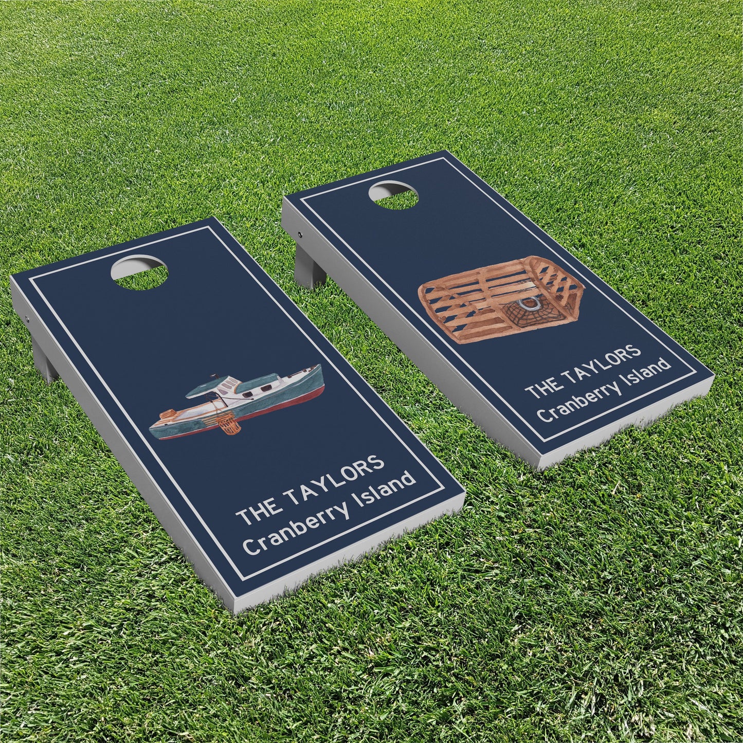 Luxury Personalized Lobstering Cornhole Boards - A Perfect Gift!