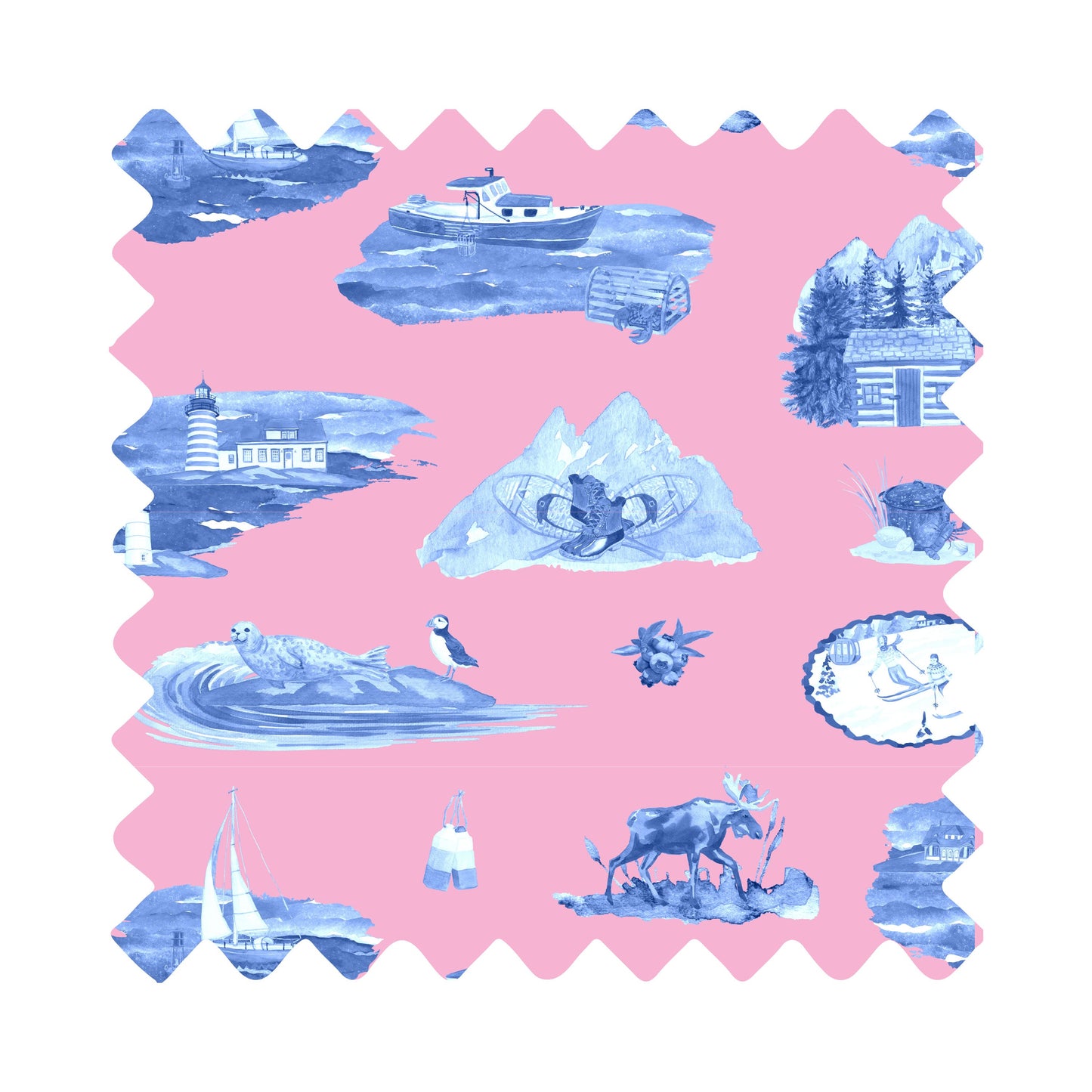 Maine Toile Luxury Gift Wrap - Available in 11 Colors