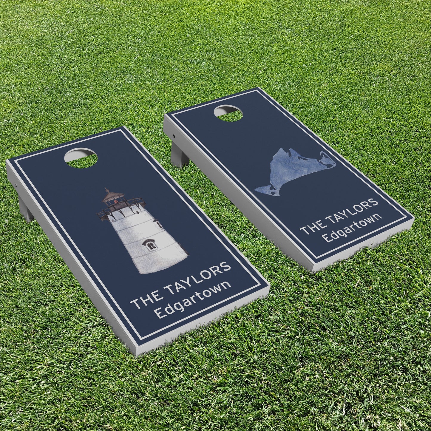 Luxury Personalized Martha's Vineyard Cornhole Boards - A Perfect Gift!