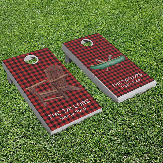 Luxury Personalized Moose Pond Cornhole Boards - A Perfect Gift!