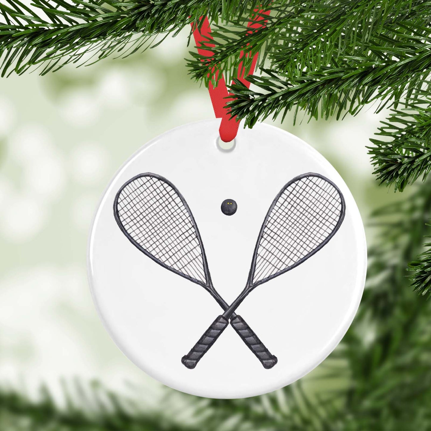 Personalized Ceramic Squash Ornament