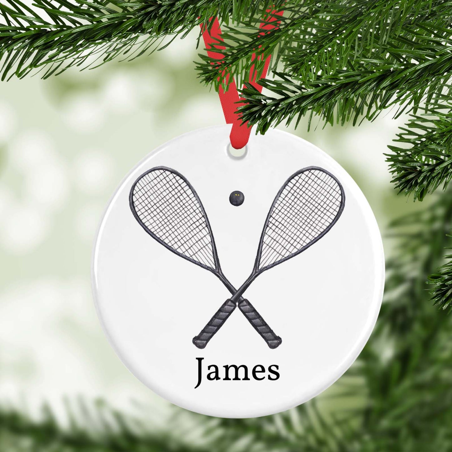 Personalized Ceramic Squash Ornament