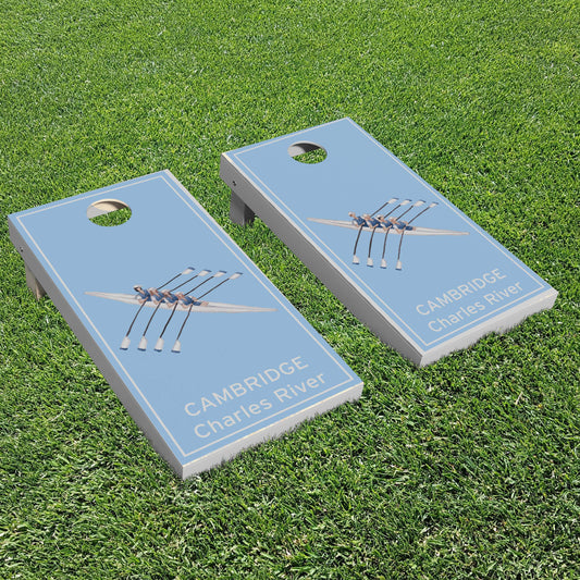 Men and Women Rowing Cornhole Boards