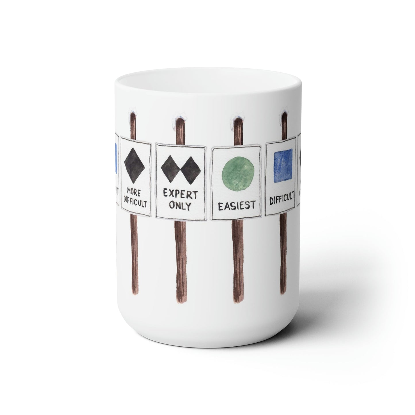 Ski Signs Ceramic Mug