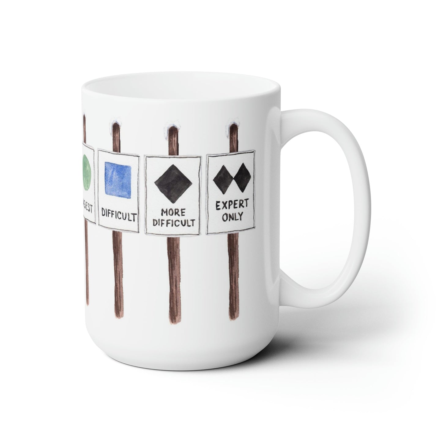 Ski Signs Ceramic Mug
