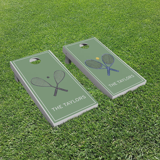 Luxury Personalized What A Racquet Squash and Tennis Eco-Friendly Cornhole Boards - A Perfect Gift!