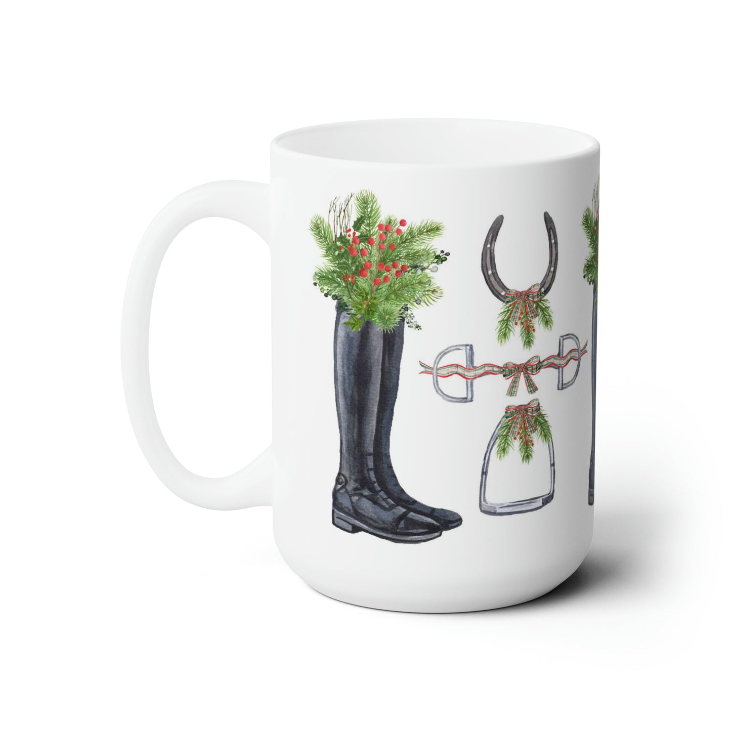 Wellington Equestrian Ceramic Christmas Mug