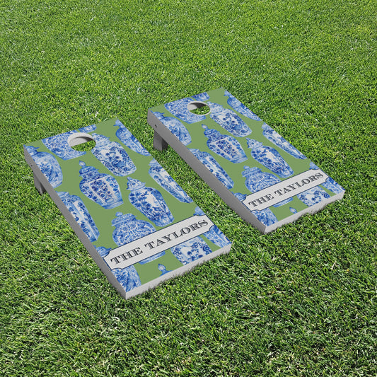 Luxury Personalized Ginger Jars Eco-Friendly Cornhole Boards - A Perfect Gift!