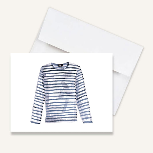 Breton Shirt Folded Notecards