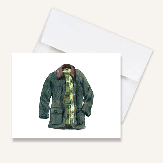 Berkshire Waxed Jacket Folded Notecards