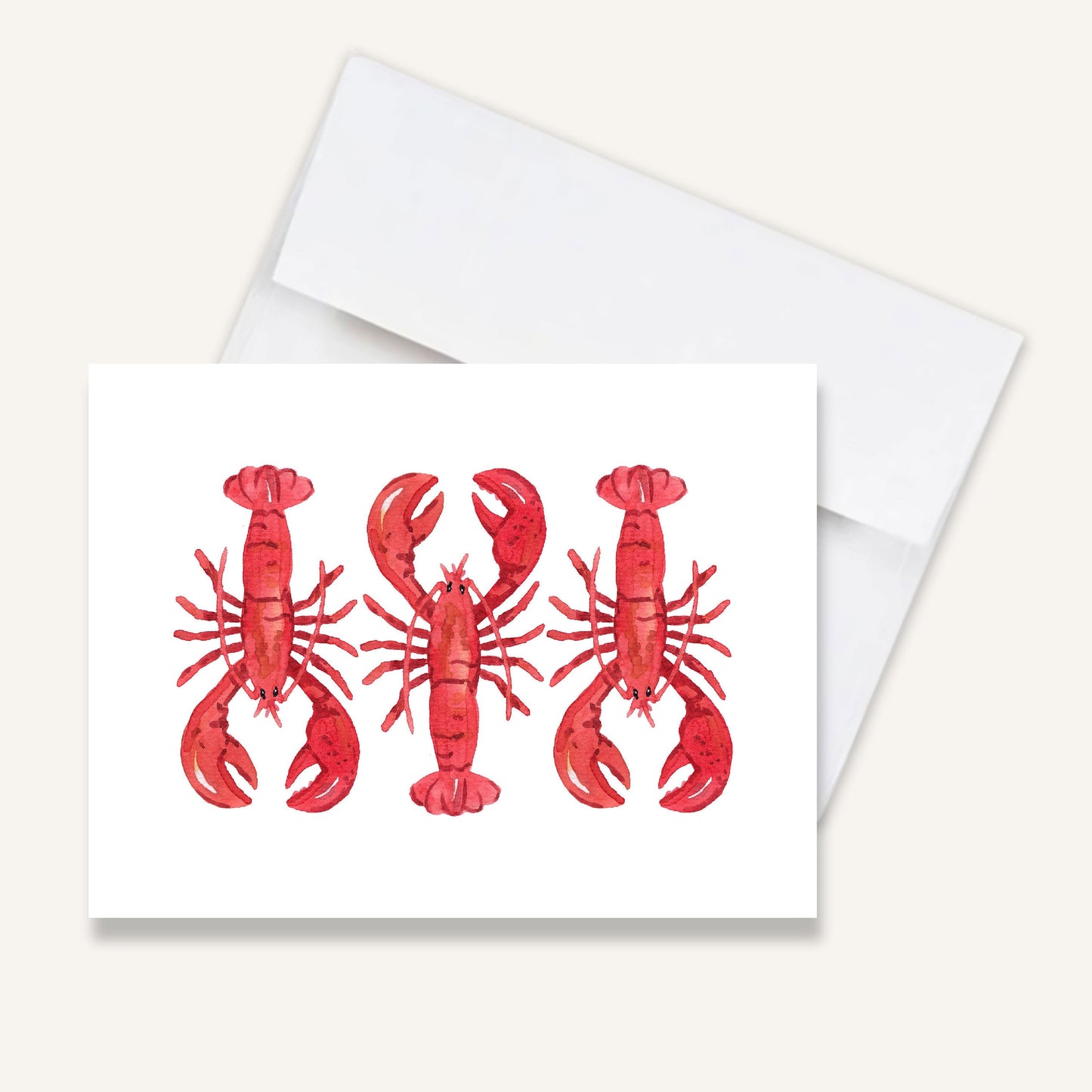 Lobstah Folded Notecards