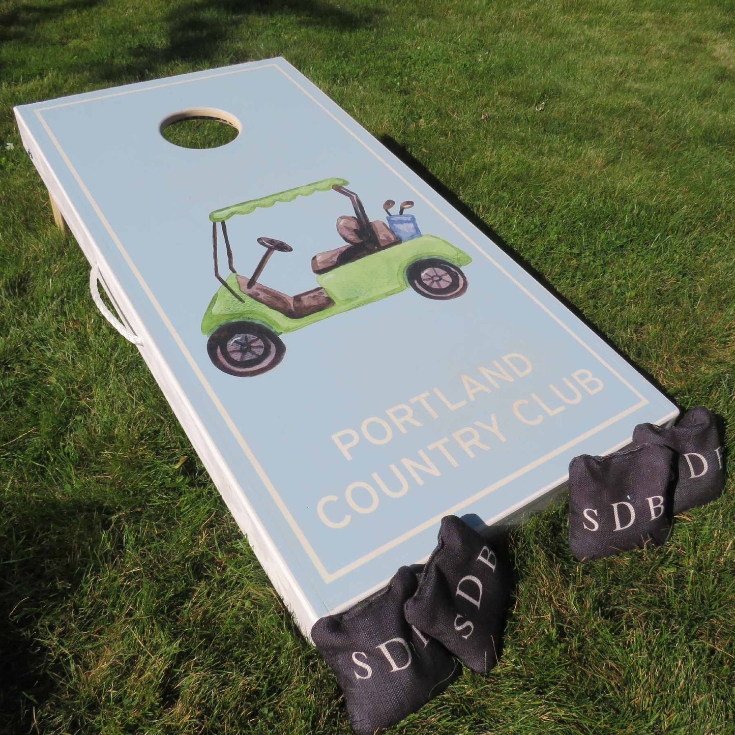 Luxury Personalized Cornhole Boards - Block Island - A Perfect Wedding Or Shower Gift!