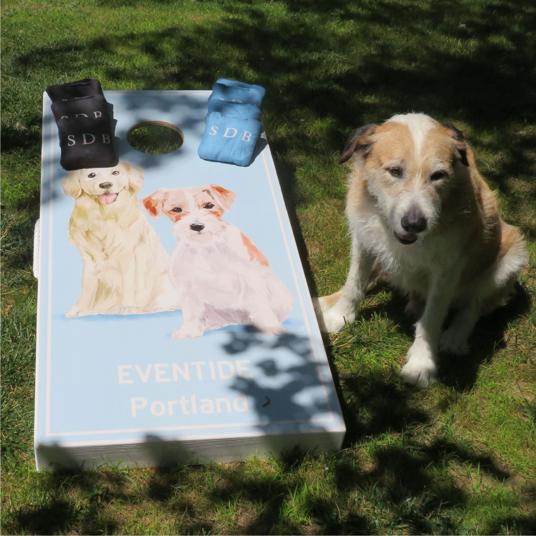 Luxury Personalized Cornhole Boards - Block Island - A Perfect Wedding Or Shower Gift!